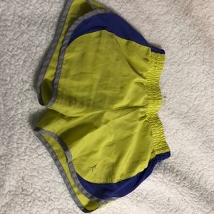 small yellow and purple little girls shorts